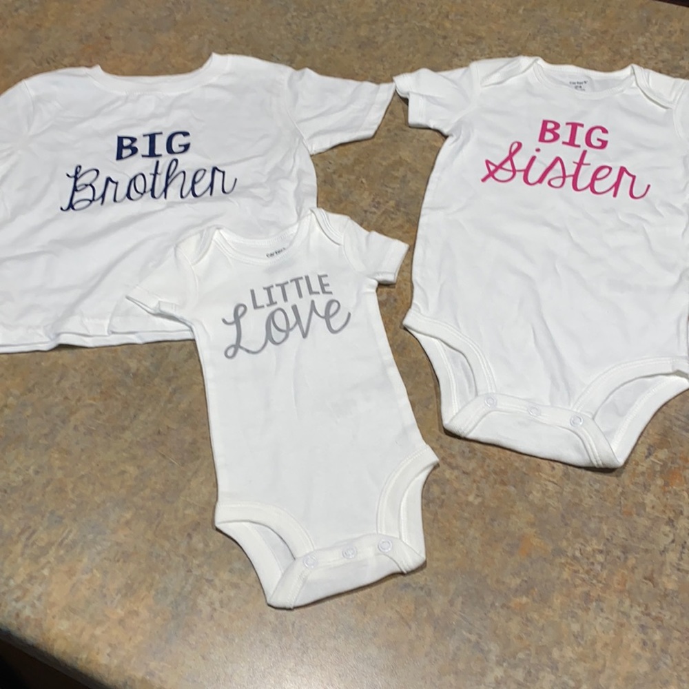 Big Brother, Big Sister, Little Love shirt set